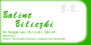balint biliczki business card