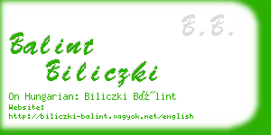 balint biliczki business card